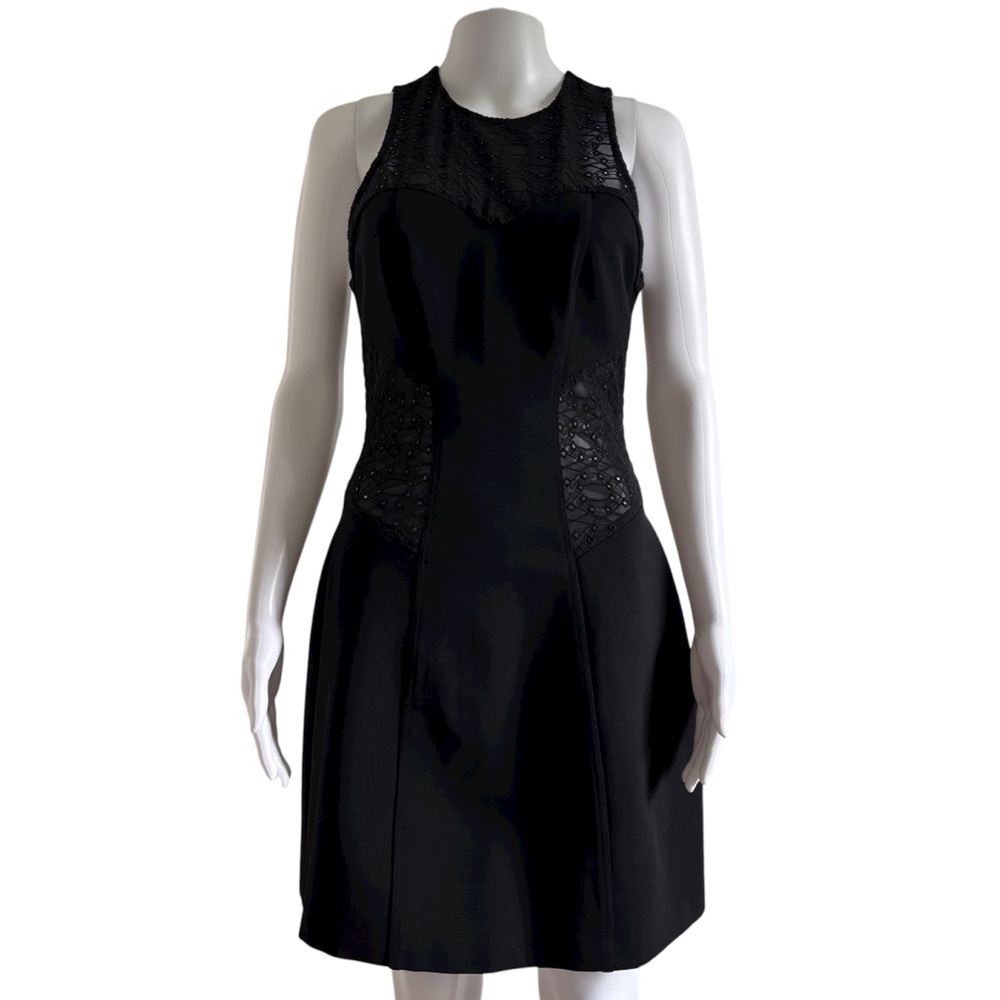 NWT Jonathan Simkai Black Eyelet Fit Flare Dress 6